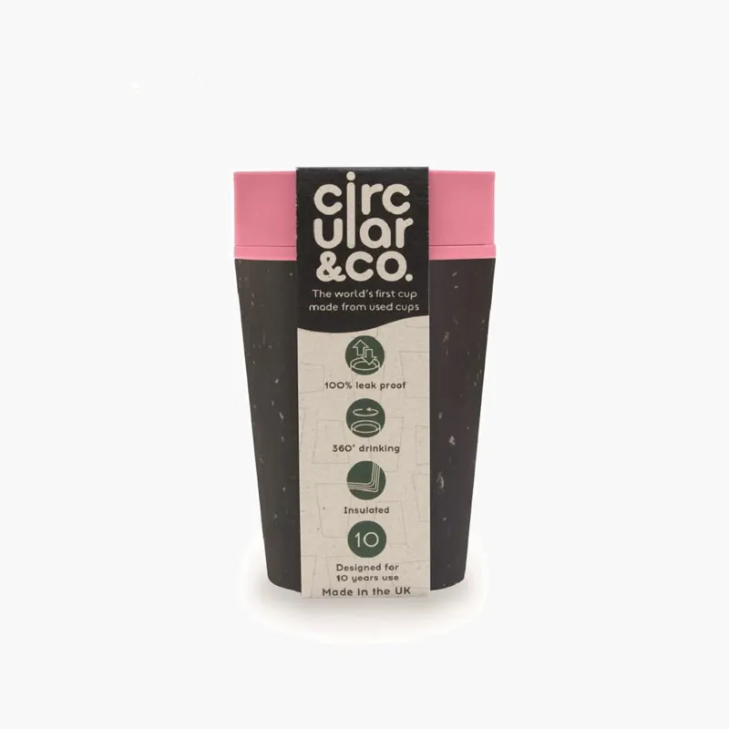 Circular and Co rCUP 8oz Black and Pink
